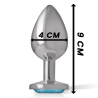Intense - Plug Anal Métal Aluminium Coeur Bleu Taille L